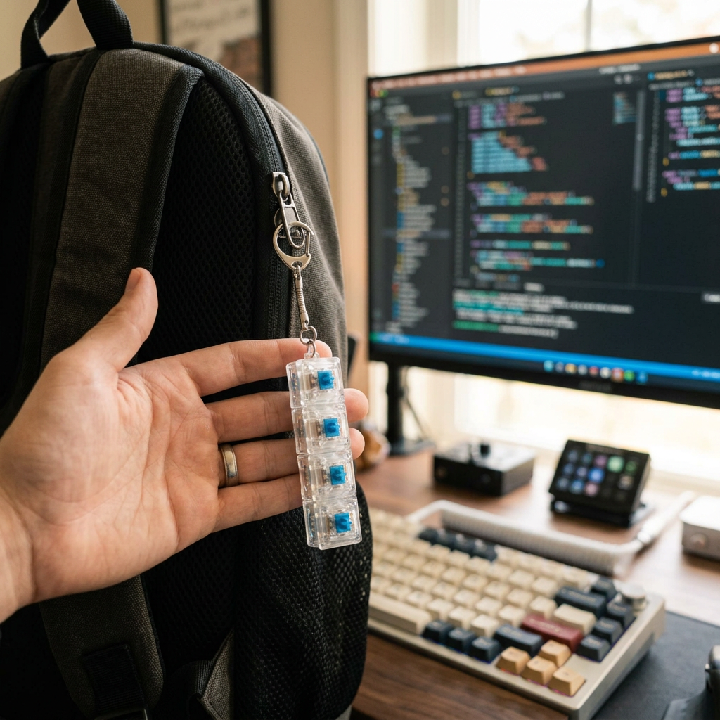 Vault Clicks | LED Mechanical Keyboard Fidget Keychain