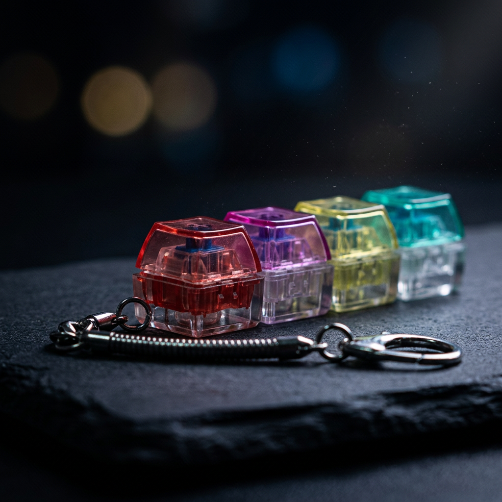 Vault Clicks | LED Mechanical Keyboard Fidget Keychain
