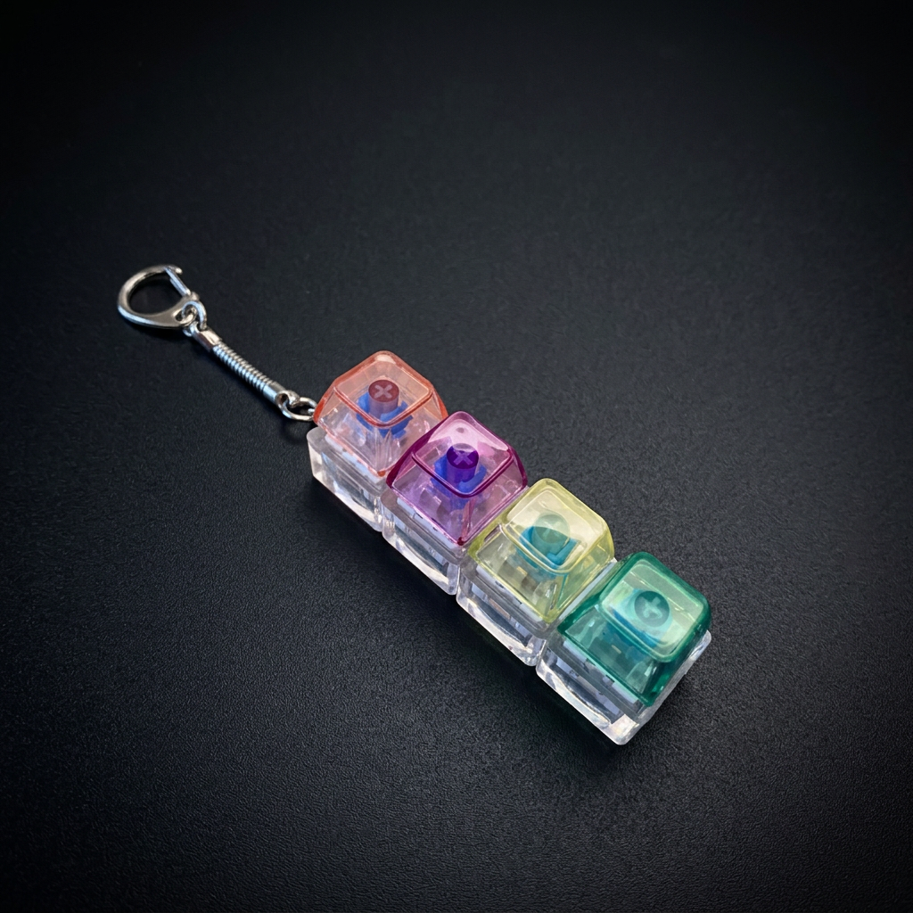 Vault Clicks | LED Mechanical Keyboard Fidget Keychain