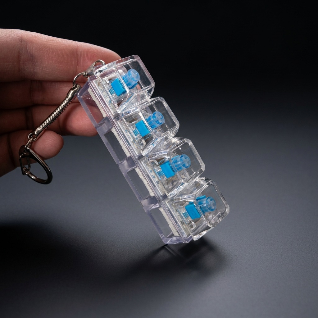Vault Clicks | LED Mechanical Keyboard Fidget Keychain