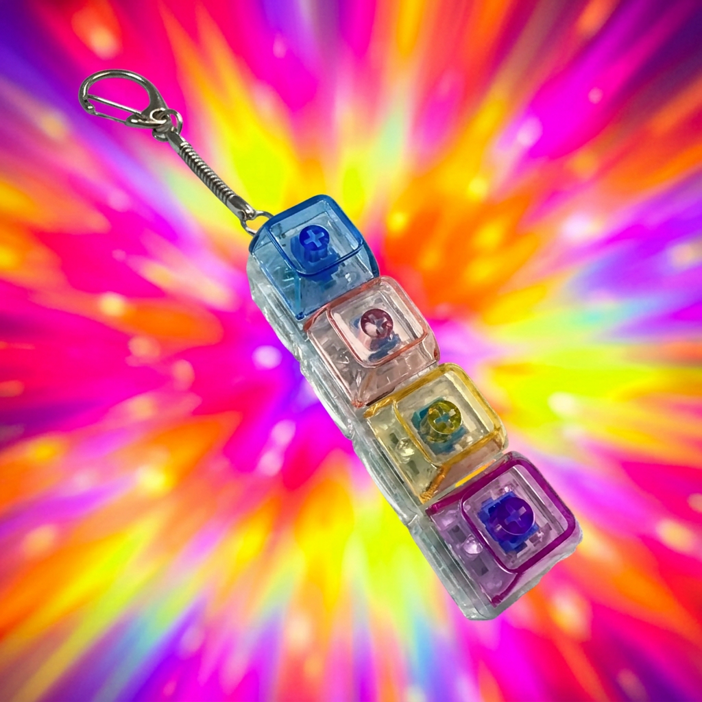 Vault Clicks | LED Mechanical Keyboard Fidget Keychain